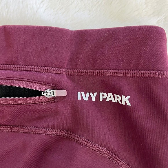 Ivy Parks Womens Leggings Size Small Purple Maroon Midrise Stretch Ankle - Picture 10 of 10